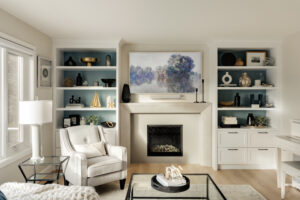 Hawkwood Calgary Full Renovation Living Room Interior Design